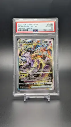 🔥2023 POKEMON SWORD & SHIELD CROWN ZENITH #GG44 FULL ART/MEWTWO VSTAR PSA 10 🔥 - Image 1
