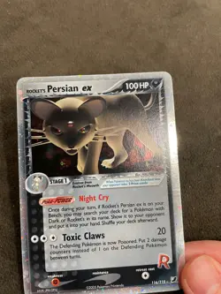 Rocket's Persian ex 116/115 EX Unseen Forces Holo UR Pokemon TCG Nintendo LP - Image 5