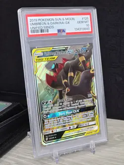 Pokemon Umbreon & Darkrai GX 125/236 Sm-Unified Minds Holo Ultra Rare PSA 10 Gem - Image 1