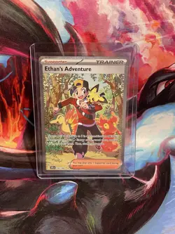 Pokemon TCG Destined Rivals Ethan's Adventure 236/182 Special Illustration Rare - Image 1