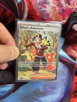 Pokemon TCG Destined Rivals Ethan's Adventure 236/182 Special Illustration Rare - Image 4