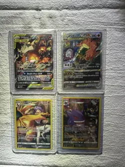 Pokemon Cards Lot (16 Cards total) features Reshiram & Charizard GX SM201 - Image 2