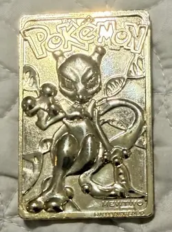 Mewtwo Pokemon 23K Gold Plated Trading Card Burger King 1999 - Image 2