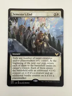Semester’s End Borderless MTG Magic the Gathering Card NM Near Mint STX - Image 1