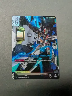 GUNDAM TCG CARD GAME GUNDAM AERIAL REBUILD GD01-067 LR HOLO FOIL ENGLISH NEWTYPE - Image 1