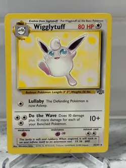 Wigglytuff 32/64 Pokemon Jungle Set Card WOTC RARE NM Excellent Card - Image 1