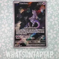 Pokemon Card Mewtwo 052 Black Star Promo Scarlet Violet Pokemon 151 UPC LP - Image 1