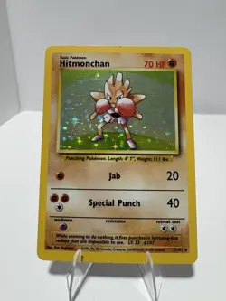 Hitmonchan Pokemon Base Set 1999 Unlimited Holo Card 7/102 - HP - Image 1