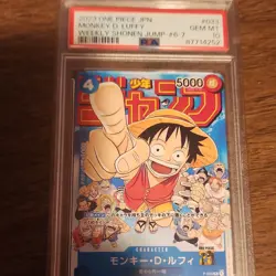 Bandai Monkey.D.Luffy One Piece Card Game Weekly Shonen Jump P-033 Promo PSA 10 - Image 1