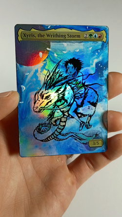 Xyris, the Writhing Storm Altered Art FOIL Hand Painted MTG Alter Spirited Away - Image 2