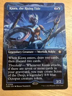 x1 Kiora, the Rising Tide FDN Foundations MTG 309 RARE BORDERLESS M/NM 1x - Image 1