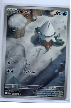 Pokemon TCG Snover 140/132 Illustration Rare IR Pokemon Mega Evolution Full Art - Image 1