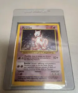 Holo Mewtwo 10/102 Rare Base Set WOTC Pokemon TCG MP 1999 - Image 1