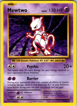 Mewtwo 51/108 XY - Evolutions Normal Pokemon TCG NM - Image 1