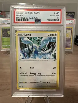 Pokemon Lugia 140/189 Non-Holo Rare Darkness Ablaze PSA 10 - Image 1