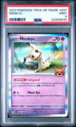 2023 POKEMON TRICK OR TRADE #097 MIMIKYU PSA 9 - Image 1