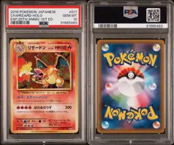 Pokemon Charizard EXP 20th Anniversary 1st Edition Japanese Holo #011 PSA 10 - Image 3