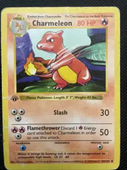 Pokemon TCG CHARMELEON BASE SET FIRST EDITION NM Near Mint - Image 1