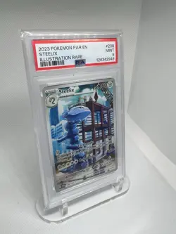 🔥 2023 POKEMON PAR EN PARADOX RIFT ILLUSTRATION RARE IR #208 STEELIX PSA 9 - Image 1