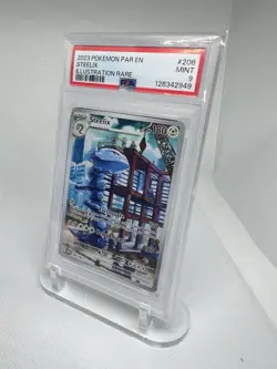 🔥 2023 POKEMON PAR EN PARADOX RIFT ILLUSTRATION RARE IR #208 STEELIX PSA 9 - Image 2