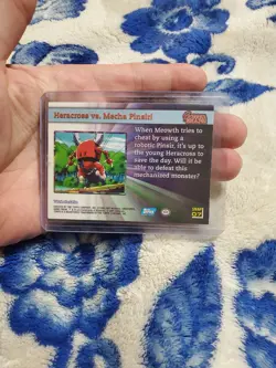 Topps Pokemon Topps Johto Series 1 Non Foil Snap 07 Heracross vs. Mecha Pinsir! - Image 2