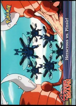Topps Pokemon Topps Johto Series 1 Non Foil Snap 06 Heracross vs. Pinsir! - Image 1