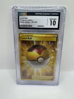 CGC 10 Level Ball 181/163 Gold - Battle Styles - Pokemon TCG - Image 1