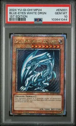 YUGIOH PSA 10 Blue-Eyes White Dragon MP24-EN001 QCR 1st Edition *1126 SDK ART - Image 1