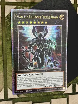 Yugioh Galaxy-Eyes Full Armor Photon Dragon Prismatic 1st Edition RA01-EN037 NM - Image 1