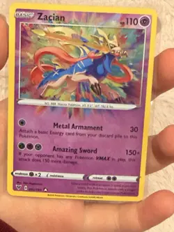 POKEMON - 2 CARD ENGLISH ZACIAN LOT - ILLUSTRATION RARE AND AMAZING RARE - Image 3
