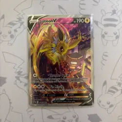 Jolteon v SWSH183 Black Star Promo Holo Full Art Card NM Condition Pokemon TCG - Image 1
