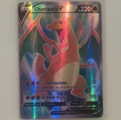 Pokemon TCG Charizard V Full Art Ultra Rare Holo Card 153/172 Brilliant Stars - Image 1