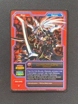 DM-248 Gaiomon Gold Name Text Digimon CCG Card Operation X 1st Edition 2005 - Image 1
