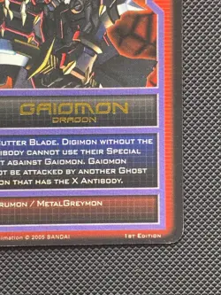 DM-248 Gaiomon Gold Name Text Digimon CCG Card Operation X 1st Edition 2005 - Image 4