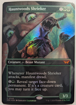 Hauntwoods Shrieker Borderless Foil Duskmourn: House of Horror 349 MtG - Image 1