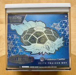 Pokemon Stellar Crown Pokemon Center Exclusive Elite Trainer ETB Sealed + Case! - Image 1