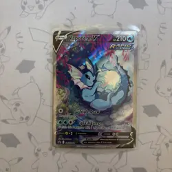 Vaporeon V SWSH181 Black Star Promo Full Art NM Sword Shield Pokemon TCG - Image 1