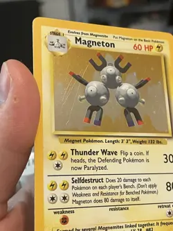 Pokemon TCG Base Set Magneton 9/102 Holo Rare Unlimited LP - Image 3
