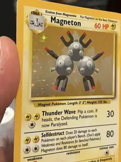 Pokemon TCG Base Set Magneton 9/102 Holo Rare Unlimited LP - Image 5