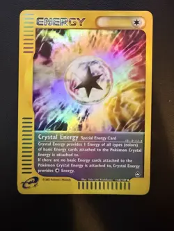 Crystal Energy 146/147 LP Reverse Holo Rare Pokemon Vintage E Series Aquapolis - Image 1