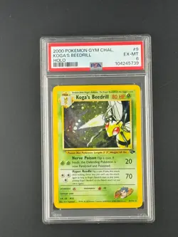 2000 pokemon gym challenge Kogas Beedrill holo PSA 6 9/132 WOTC - Image 1