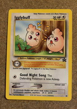 Pokemon - Igglybuff Black Star Promo # 36 NM - Image 1