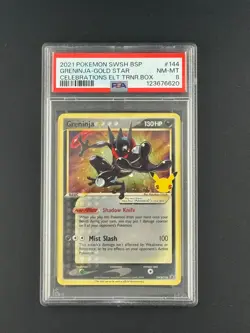 Greninja-gold Star 144 Celebrations Elite Trainer Box Pokemon PSA 8 - Image 1