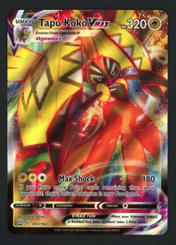 Tapu Koko VMAX 051/163 Battle Styles Full Art Ultra Rare Pokemon TCG - Image 1