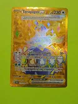 Pokemon Scarlet & Violet Stellar Crown Terapagos ex 173/142 Secret Rare Gold - Image 1