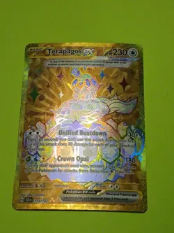 Pokemon Scarlet & Violet Stellar Crown Terapagos ex 173/142 Secret Rare Gold - Image 2