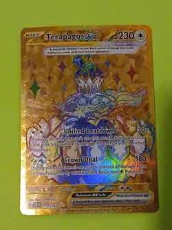 Pokemon Scarlet & Violet Stellar Crown Terapagos ex 173/142 Secret Rare Gold - Image 3
