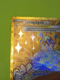 Pokemon Scarlet & Violet Stellar Crown Terapagos ex 173/142 Secret Rare Gold - Image 4
