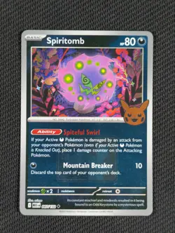 Spiritomb 087/132 Play Pokemon League Stamp Pokeween Promo + 5 Prize Pack Holos - Image 3