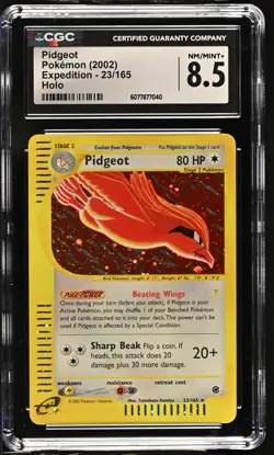 CGC 8.5 Pidgeot 2002 Expedition 23/165 Holo Pokemon Card - Image 1